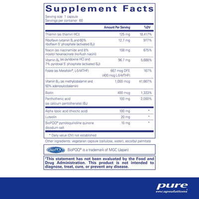 Pure Encapsulations - Ultra B-Complex W/PQQ - OurKidsASD.com - #Free Shipping!#