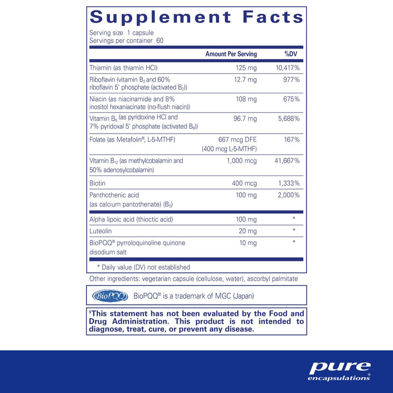 Pure Encapsulations - Ultra B-Complex W/PQQ - OurKidsASD.com - 