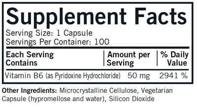 Kirkman Labs - Vitamin B-6 50 Mg (Pyridoxine Hydrochloride) Hypoallergenic - OurKidsASD.com - #Free Shipping!#