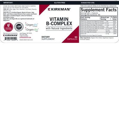 Kirkman Labs - Vitamin B-Complex - OurKidsASD.com - #Free Shipping!#
