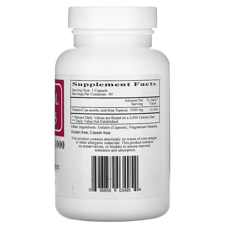 Ecological Formulas - Vitamin C-1000 (From Tapioca) - OurKidsASD.com - 
