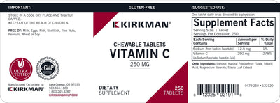 Kirkman Labs - Vitamin C 250 mg Chewable Tablets with Stevia - OurKidsASD.com - #Free Shipping!#