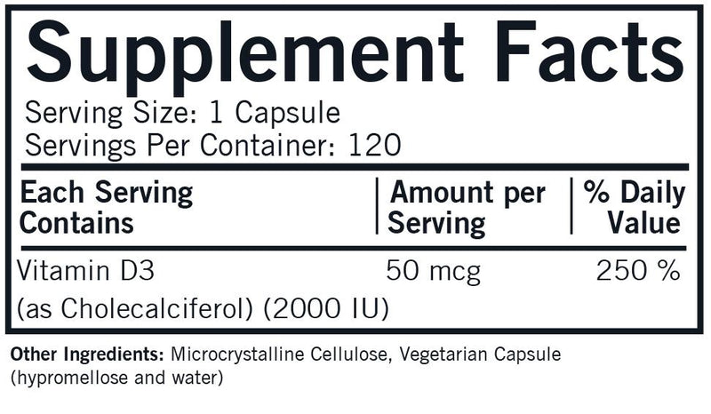 Kirkman Labs - Vitamin D3 2000 IU Hypoallergenic - OurKidsASD.com - 