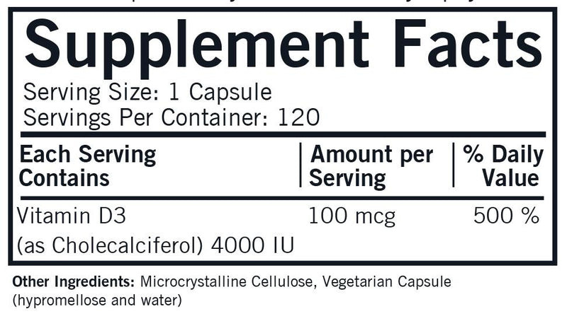 Kirkman Labs - Vitamin D3 4000 IU Hypoallergenic - OurKidsASD.com - 