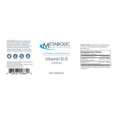 Metabolic Maintenance - Vitamin D3 (2000 IU) - OurKidsASD.com - #Free Shipping!#