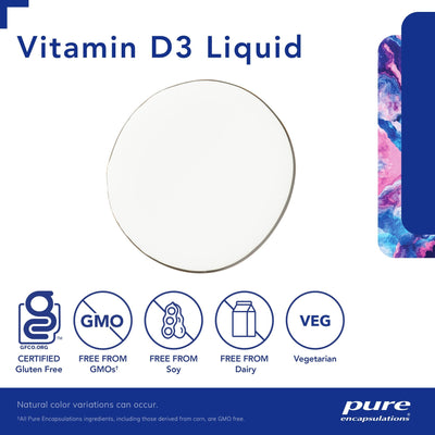 Pure Encapsulations - Vitamin D3 Liquid - OurKidsASD.com - #Free Shipping!#