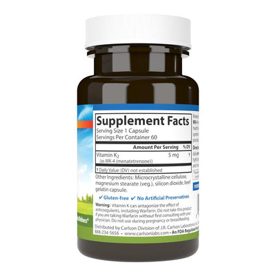 Carlson - Vitamin K2 (Menatetrenone) - OurKidsASD.com - #Free Shipping!#