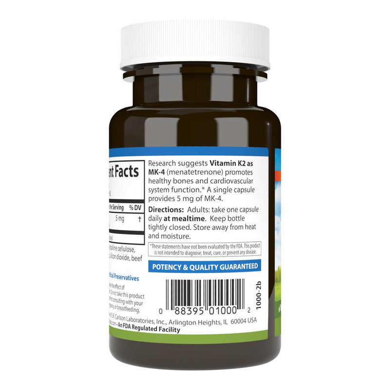 Carlson - Vitamin K2 (Menatetrenone) - OurKidsASD.com - 