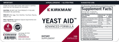 Kirkman Labs - Yeast Aid Hypoallergenic - OurKidsASD.com - #Free Shipping!#