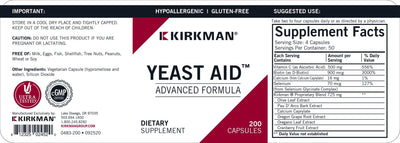 Kirkman Labs - Yeast Aid Hypoallergenic - OurKidsASD.com - #Free Shipping!#