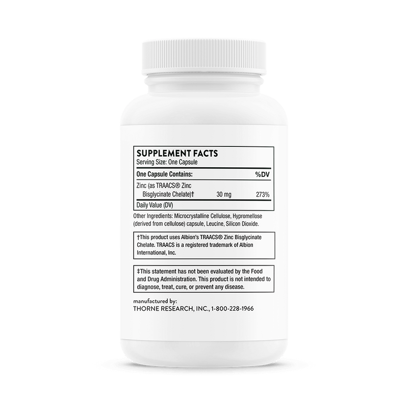 Thorne Research - Zinc Bisglycinate 30 mg - OurKidsASD.com - 