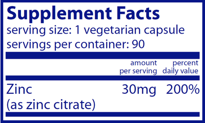 Vital Nutrients - Zinc (Citrate) 30 Mg - OurKidsASD.com - #Free Shipping!#