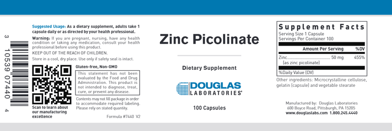 Douglas Laboratories - Zinc Picolinate - OurKidsASD.com - 